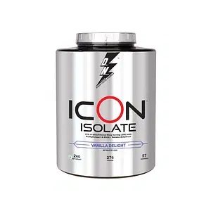 DIVINE NUTRITION ICON ISOLATE |  Ultra-filtered whey isolate protein for fat loss support and overall growth |  Enriched with vitamins and minerals|Vanilla Delight