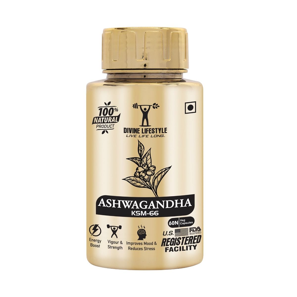 

DIVINE LIFESTYLE AYURVEDIC ASHWAGANDHA KSM-66 By SAHIL KHAN