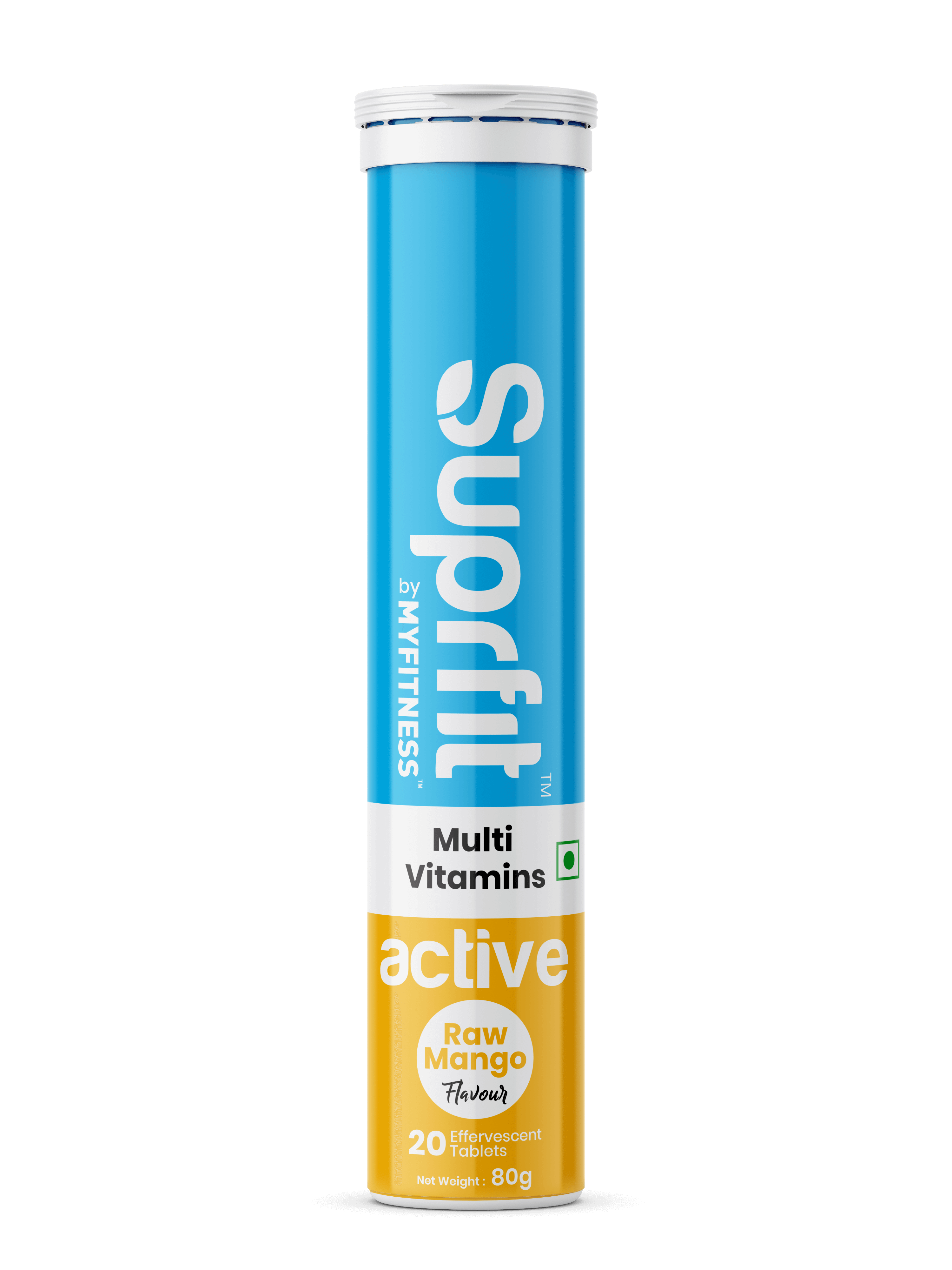 SuprFit Active Plantbased MultiVitamin Effervescent Tablets with