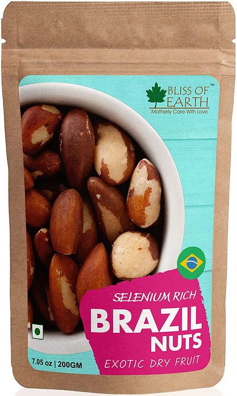 

Bliss Of Earth Combo of Healthy Brazil Nuts (200gm) Selenium Rich Super Nut and Alkalized Dark Cocoa Powder (250gm) for Chocolate Cake Making & Cho...