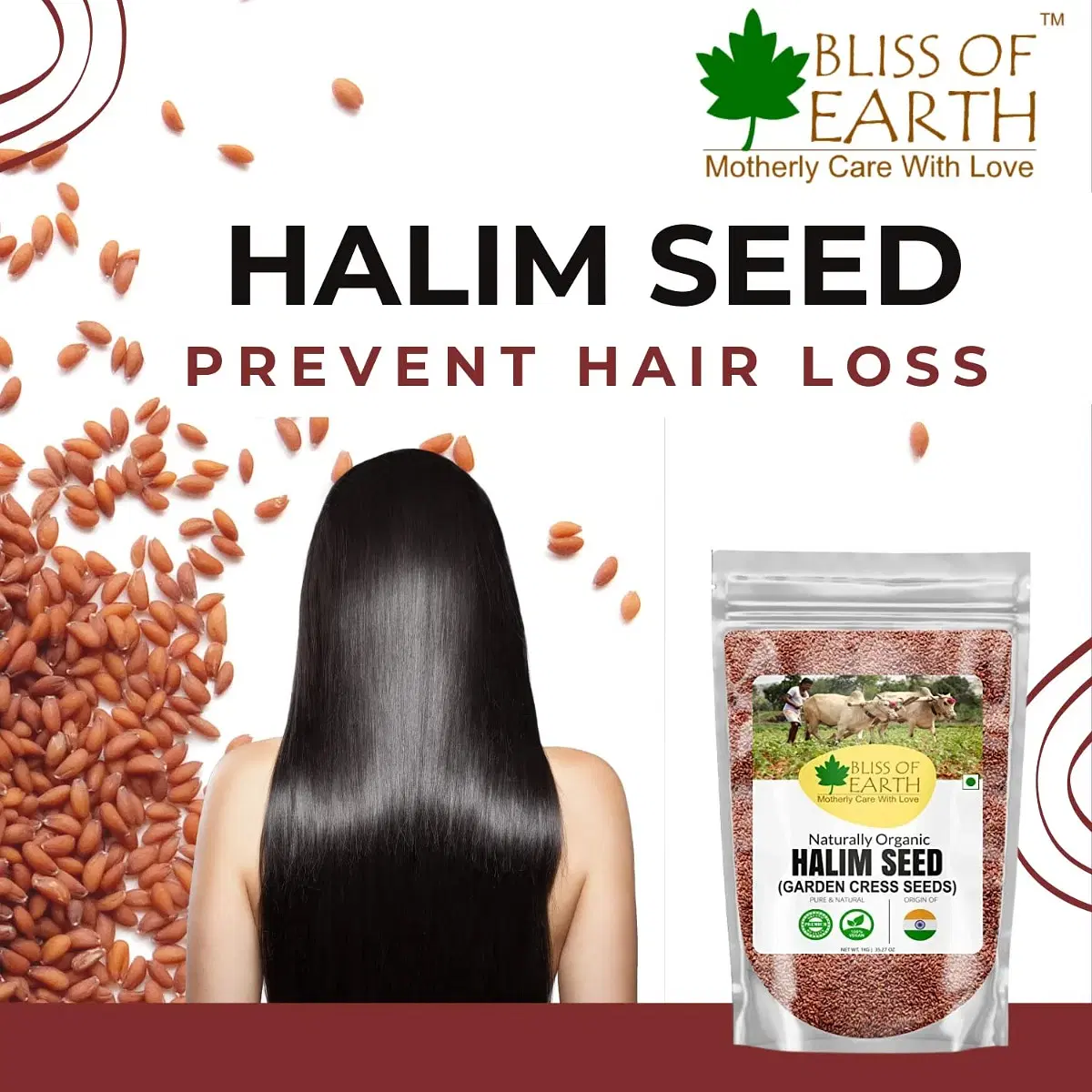 Bliss Of Earth Halim Seeds Organic for Eating, Aliv Seeds for Hair &  Immunity Booster Foods Pack of 4x600gm