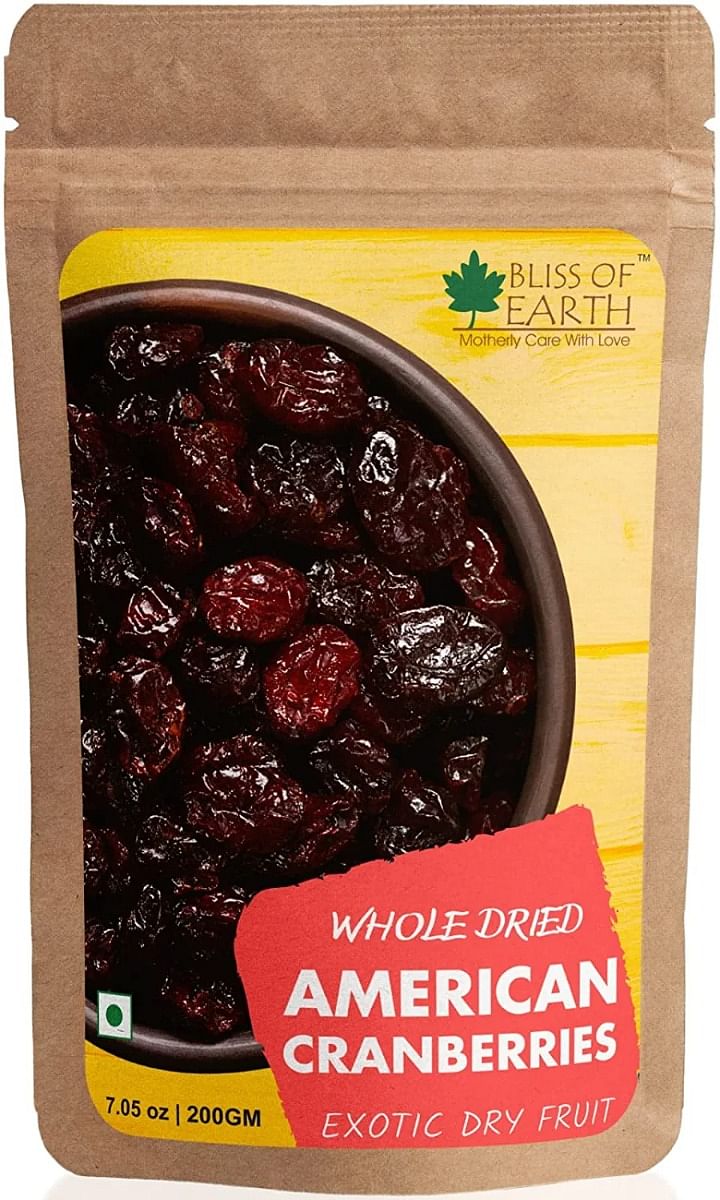 

Bliss of Earth Whole Dried American Cranberries Exotic Dry Fruit - 200 gm