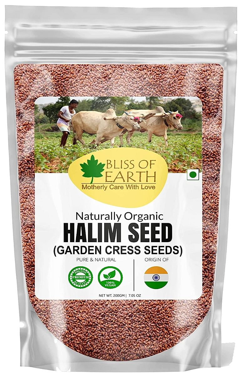 

Bliss Of Earth Halim Seeds Organic for Eating, Aliv Seeds for Hair & Immunity Booster Foods - 200 gm