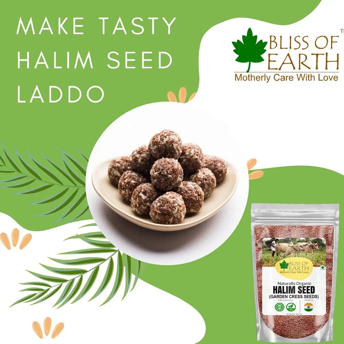 Bliss Of Earth Halim Seeds Organic for Eating, Aliv Seeds for Hair &  Immunity Booster Foods - 200 gm