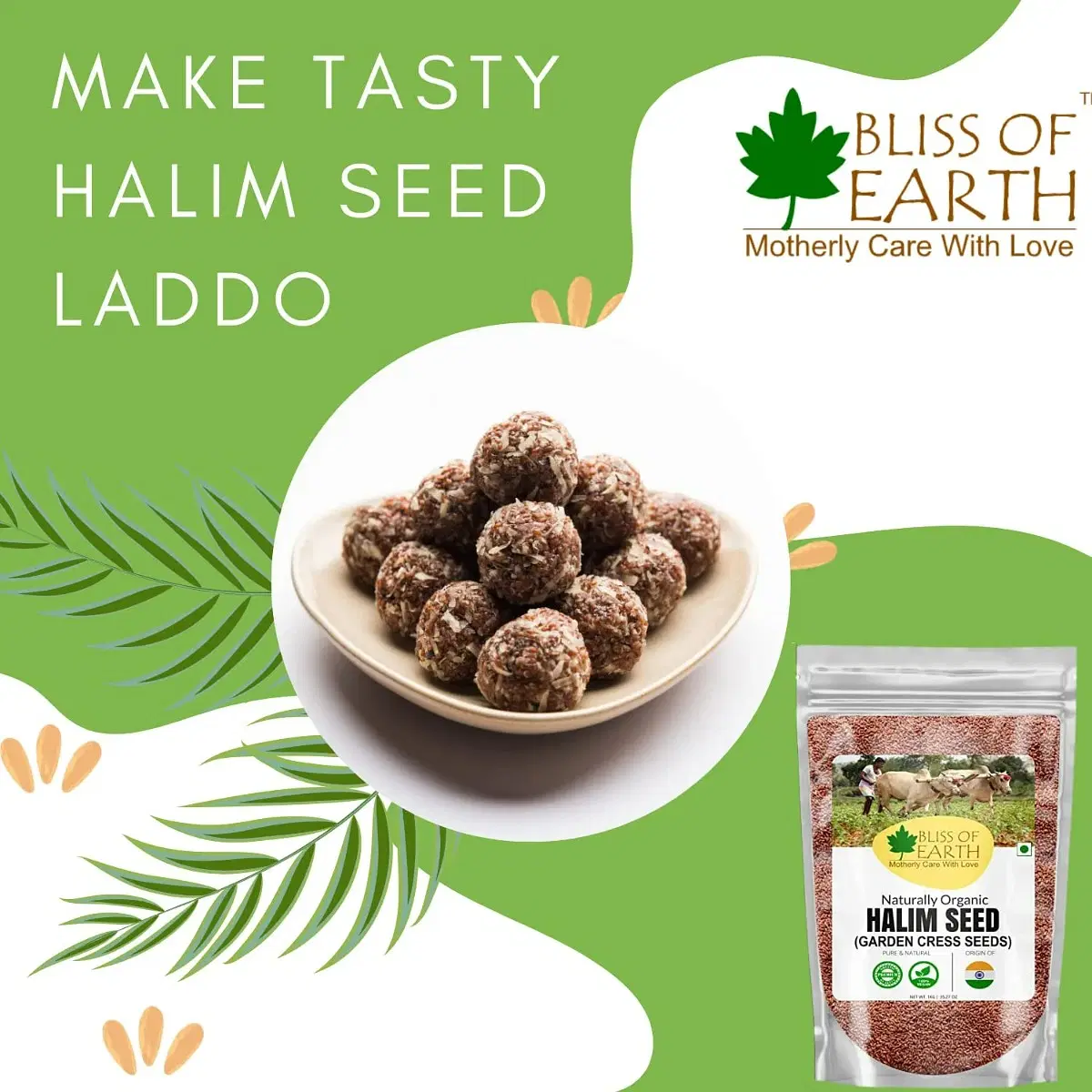Bliss Of Earth Halim Seeds Organic for Eating, Aliv Seeds for Hair &  Immunity Booster Foods