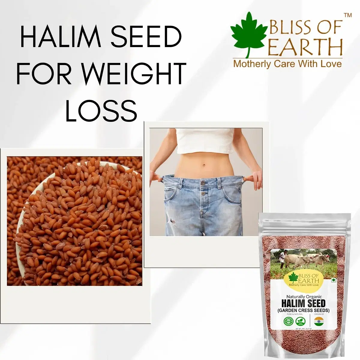 Bliss Of Earth Halim Seeds Organic for Eating, Aliv Seeds for Hair &  Immunity Booster Foods - 200 gm