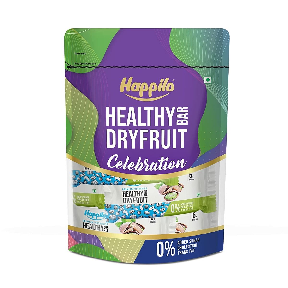 

Happilo Celebrations Premium Pistachios Healthy Dry Fruit Bar (35gx6)