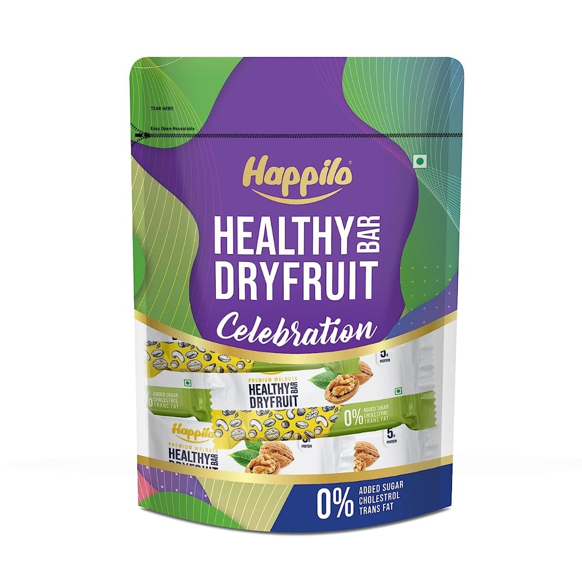 

Happilo Celebrations Premium Walnuts Healthy Dry Fruit Bar (35gx6)