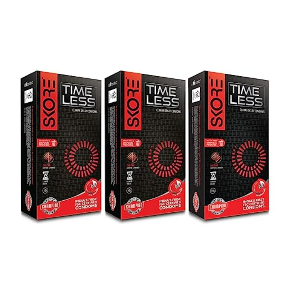 Skore Timeless Climax Delay Condoms - 10 Pieces, Pack Of 3-image-9