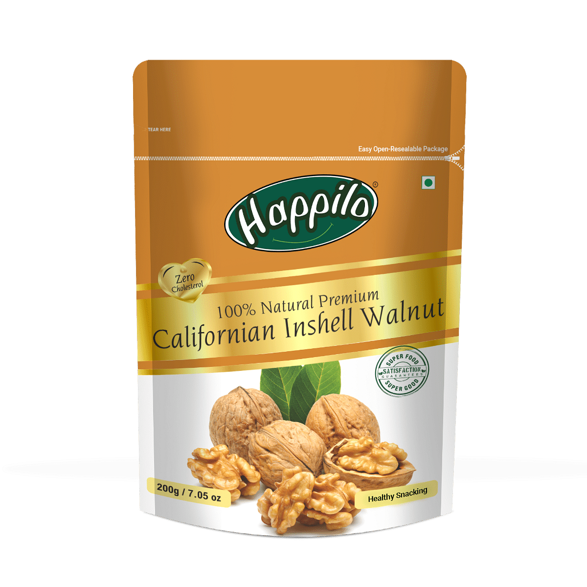 

Happilo Natural Premium Californian Inshell Walnuts 200g (Pack of 1)