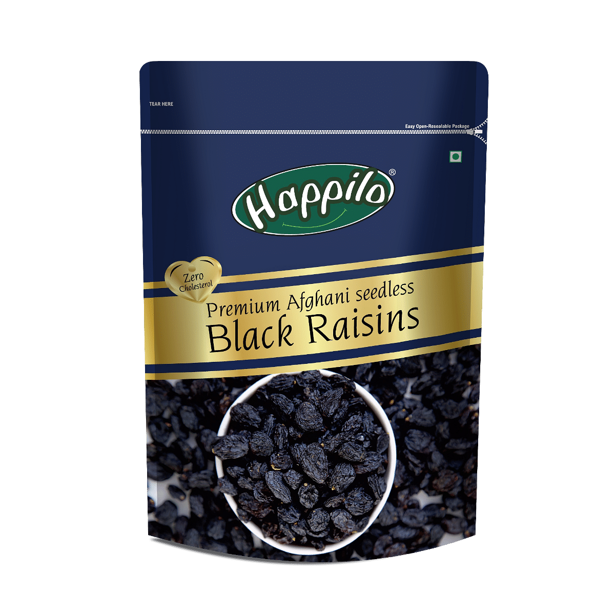 

Happilo Premium Afghani Seedless Black Raisins 250g (Pack of 1)