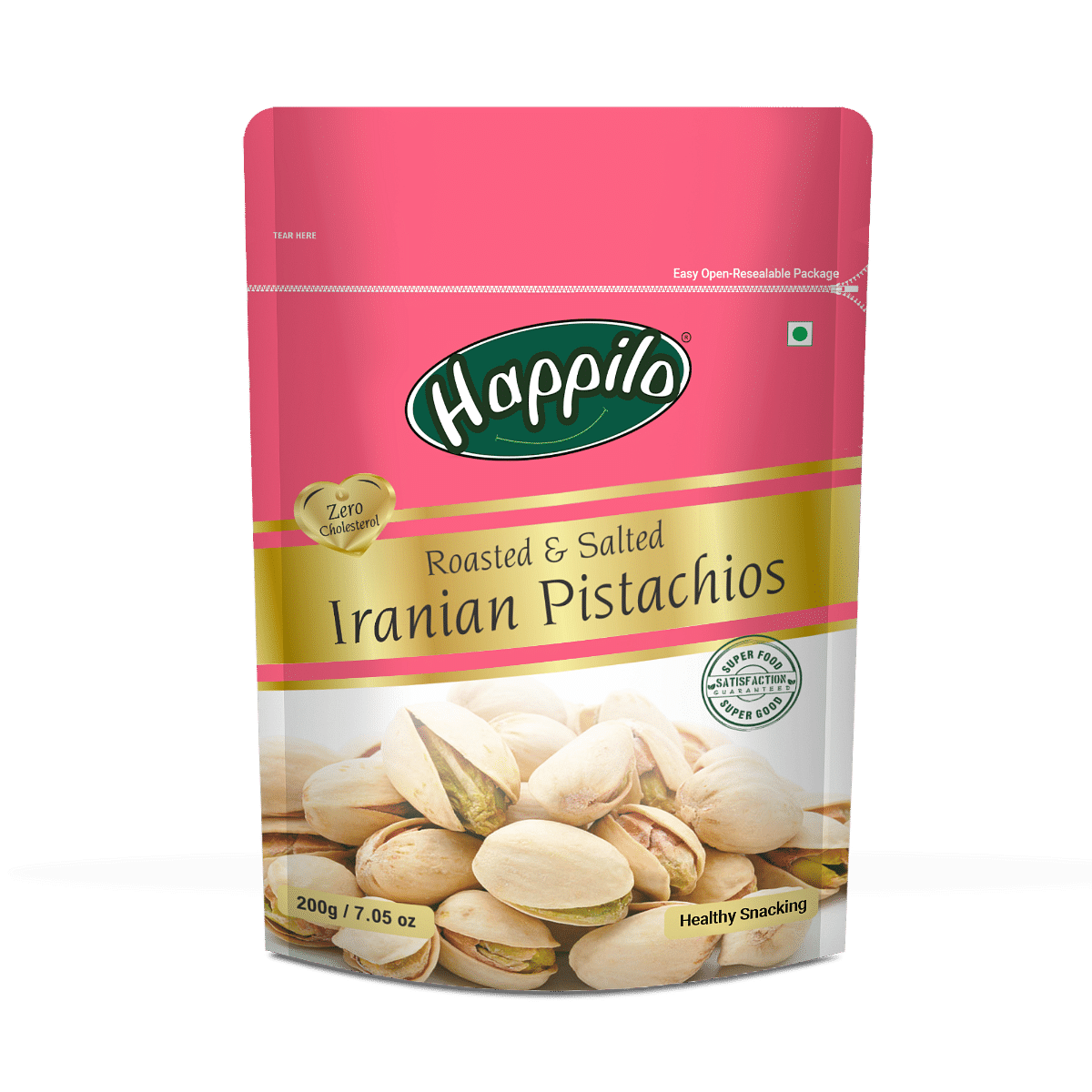 

Happilo Premium Iranian Roasted & Salted Pistachios 200g (Pack of 1)