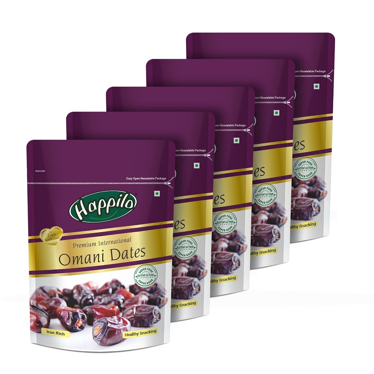 

Happilo Premium International Omani Dates 250g (Pack of 5)