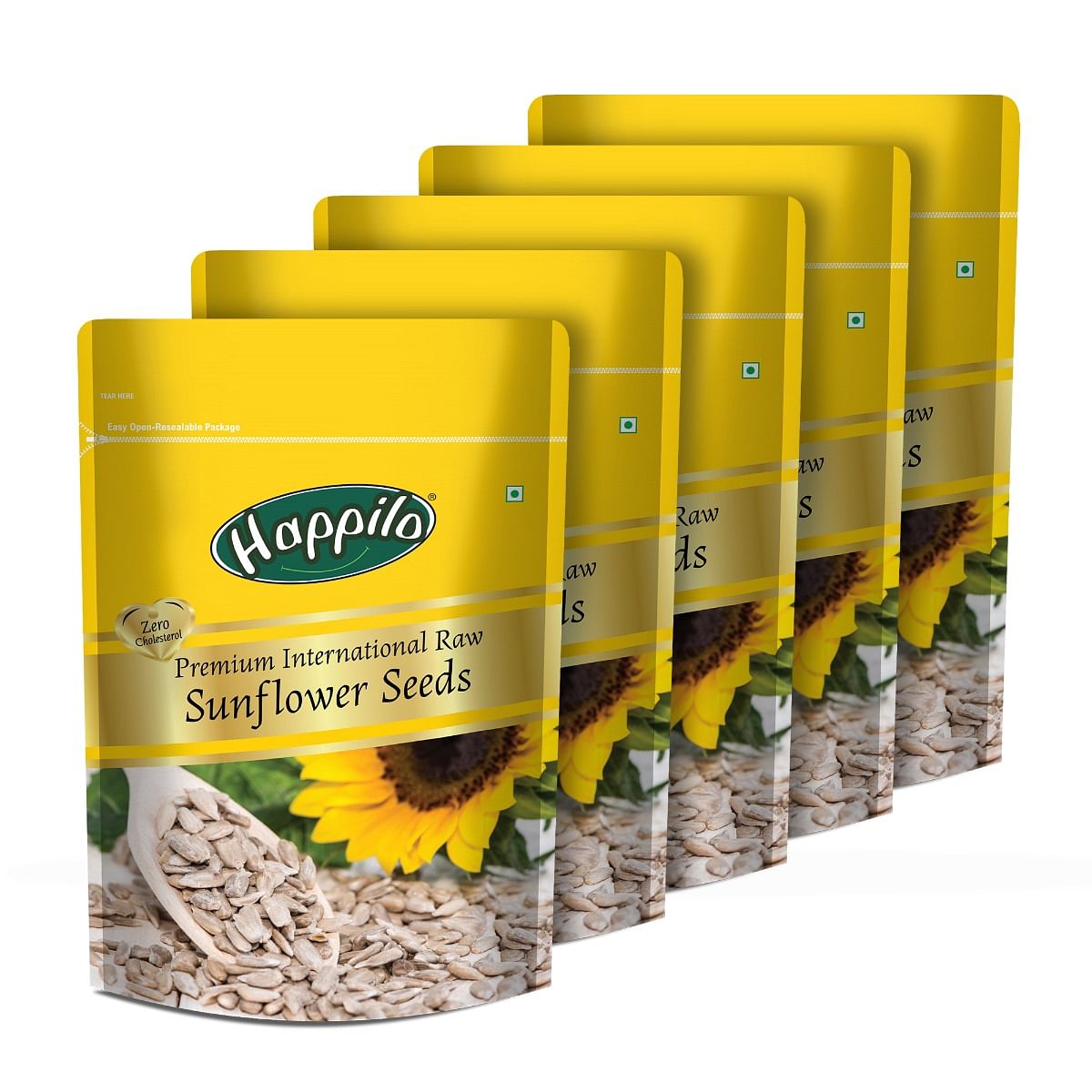 

Happilo Premium Raw Sunflower seeds (No shells) 250g (Pack of 5)