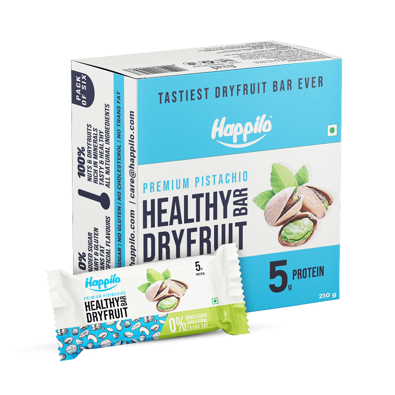 

Happilo Premium Pistachios Healthy Dry Fruit Bar Pack of 6 (35gx6)