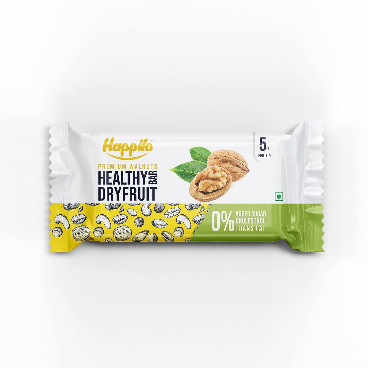 

Happilo Premium Walnuts Healthy Dry Fruit BarPack of 6 (35gx6)