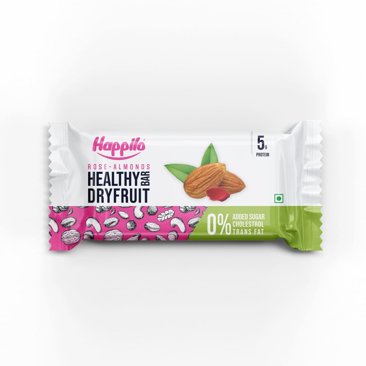 

Happilo Rose Almonds Healthy Mini Dry Fruit Bar Pack of 6 (35gx6)