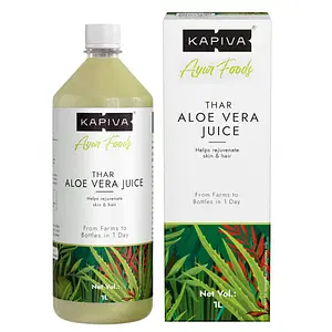 Kapiva Thar Aloe Vera Juice (Rejuvenates Skin & Hair), 1 L, Unflavoured