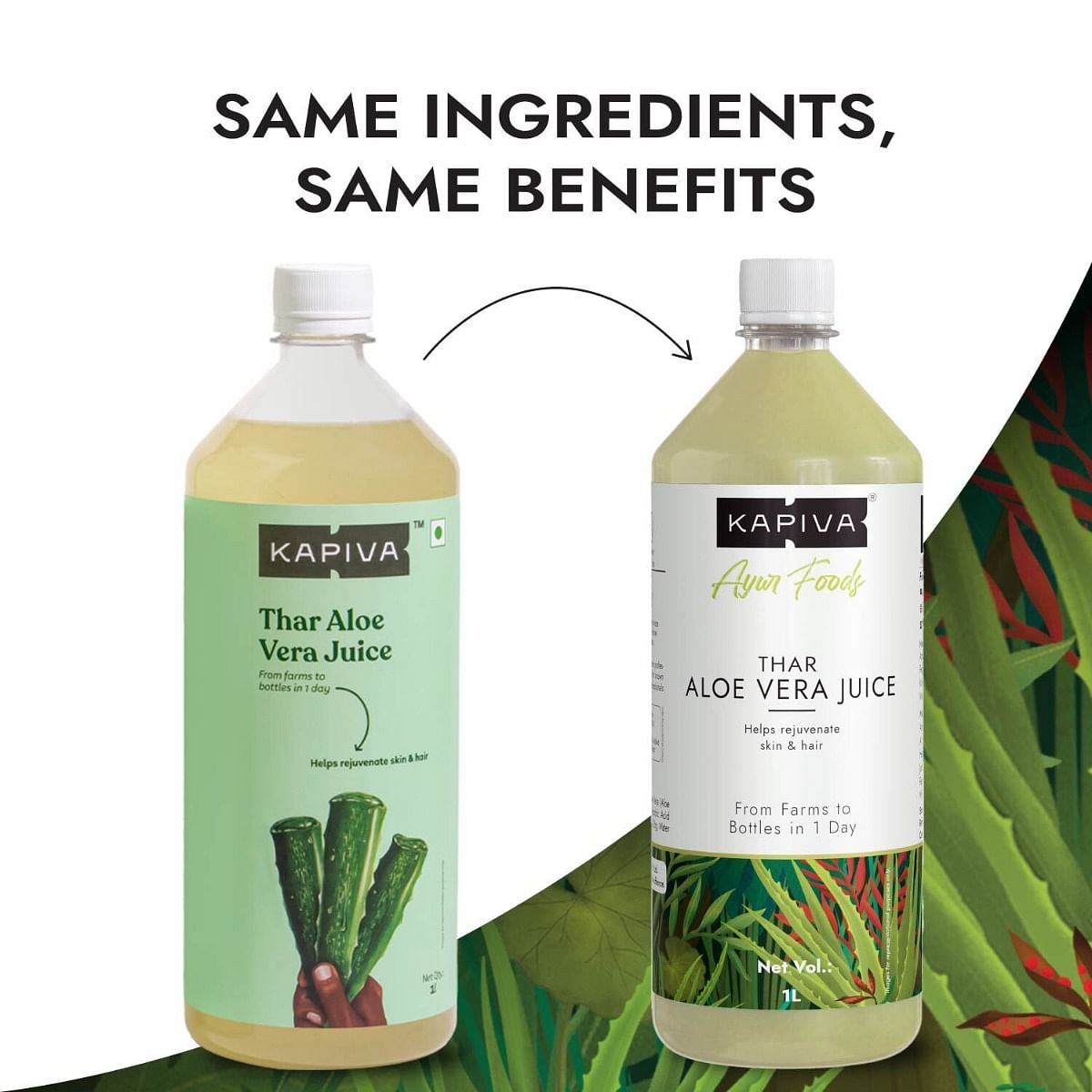 Kapiva Thar Aloe Vera Juice Rejuvenates Skin Hair 1 L Unflavoured