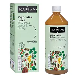 Kapiva Vigor Max Juice 1L | Goodness of Ashwagandha, Kaunch, and Safed Musli | Aids in Stamina and Muscle Recovery (1L) , 100% Natural , No added sugar
