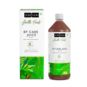 Kapiva BP Care Juice - 100% Ayurvedic Juice for Controlling Blood Pressure & Cholesterol Level | Arjuna, Shankhpushpi & 8 Other Herbs - 1 Litre