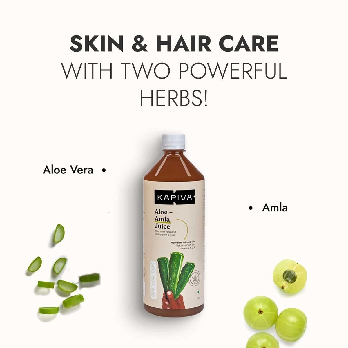 Kapiva Aloe Vera Amla Juice Nourishes Hair Skin 1 L Unflavoured