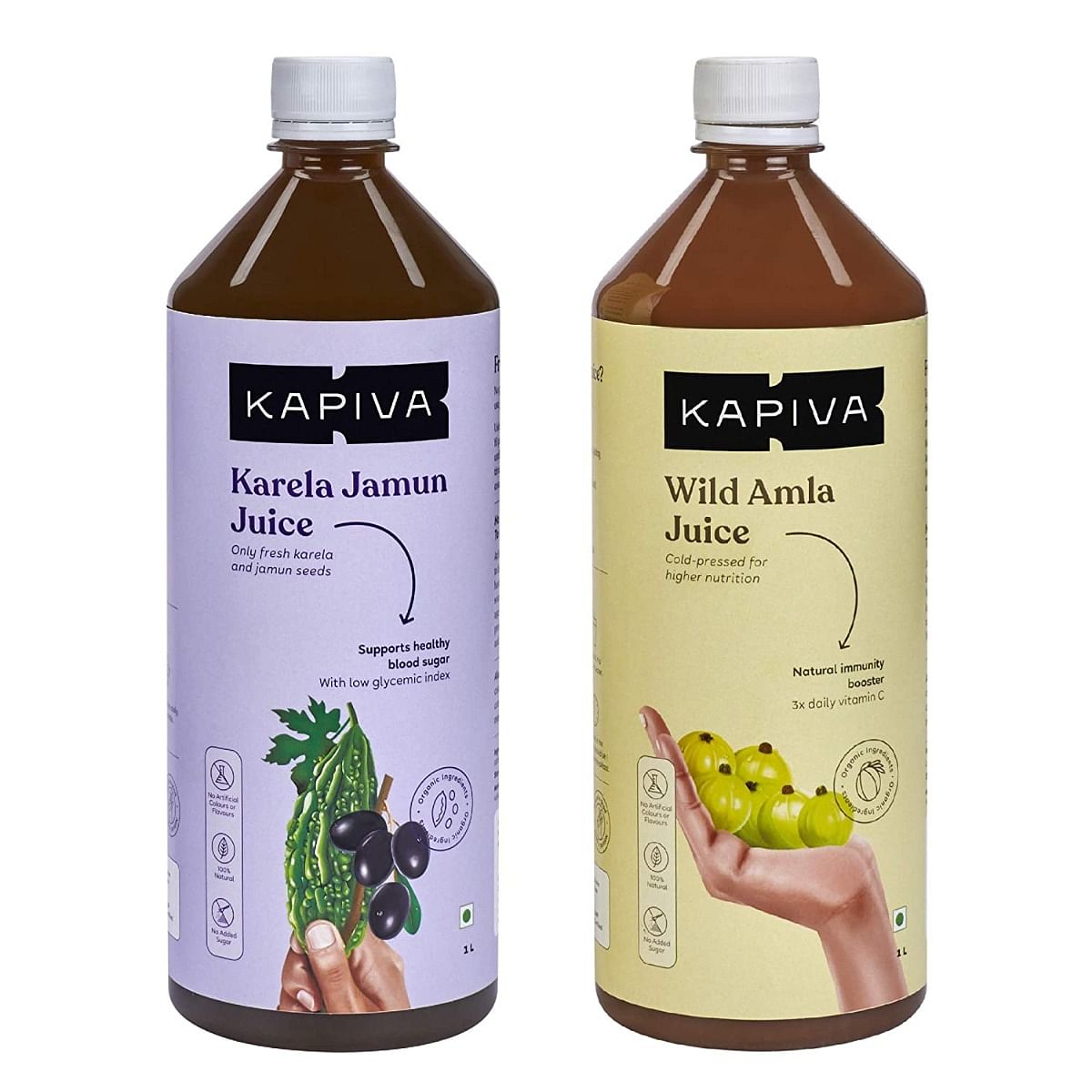 

Kapiva Karela Jamun Juice + Amla Juice | Power Combo for Blood Sugar Control and General Wellness (1L+1L) 100% Natural | No added sugar