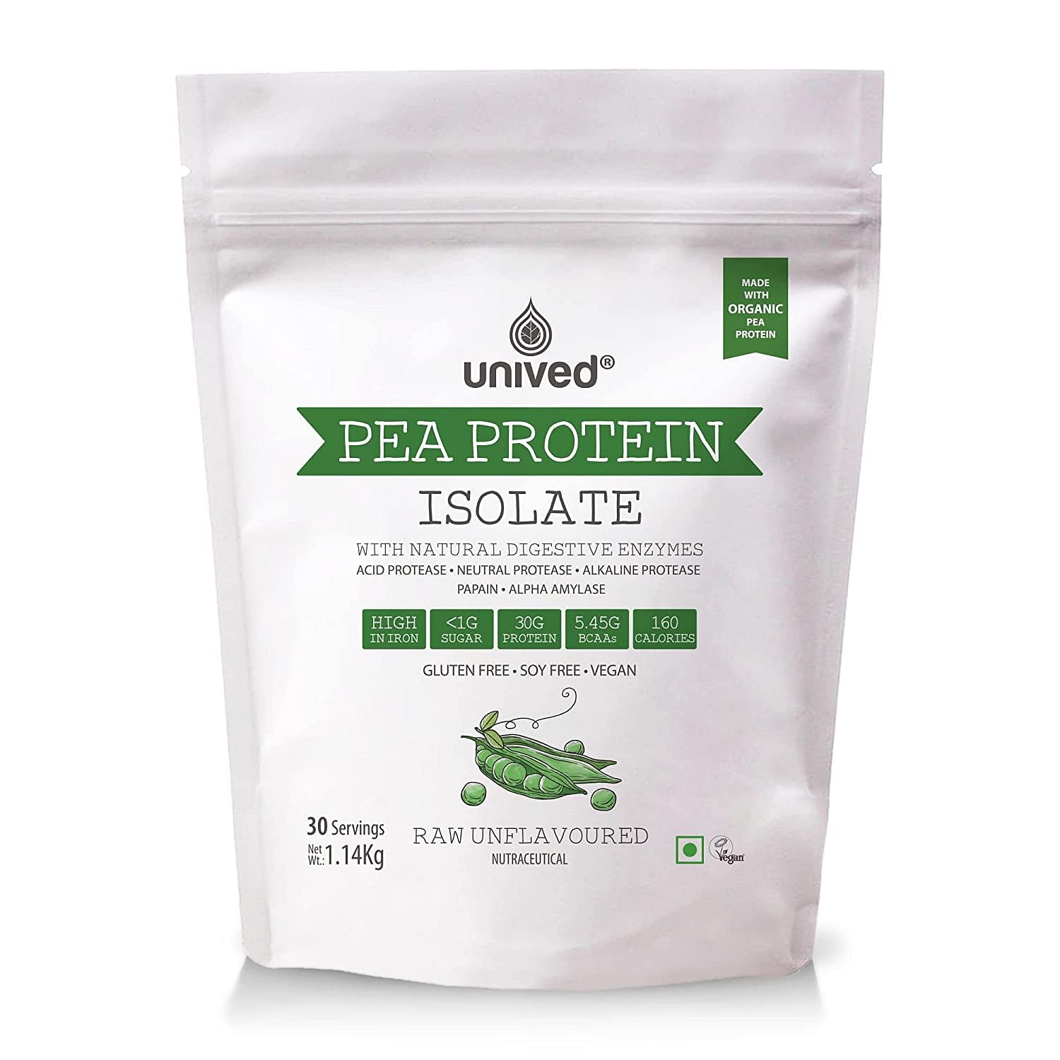 

Unived Pea Protein (Raw) - 30 Servings