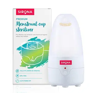 Sirona Menstrual Cup Sterilizer, Sterilizes in 3 Minutes, BPA Free - White