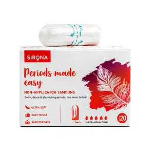Sirona Digital Tampons for Super Plus Heavy Flow, Ultra Soft & Leak Proof, FDA Approved - 20 Tampons