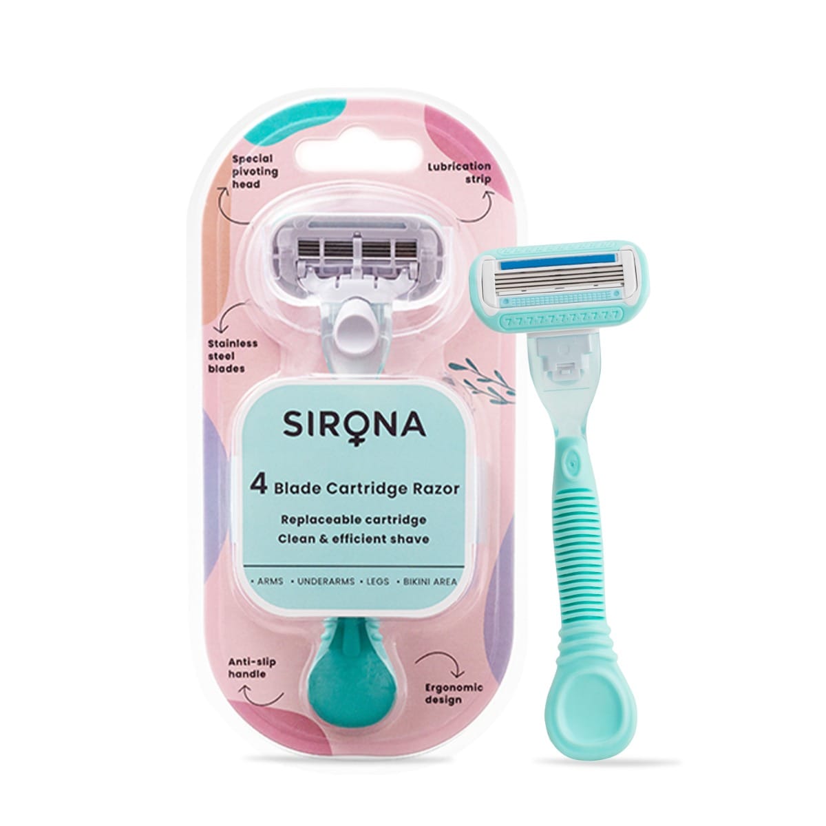 Sirona 4 Blade Body Razor for Women with Replacable Cartridge - 1 Hair ...