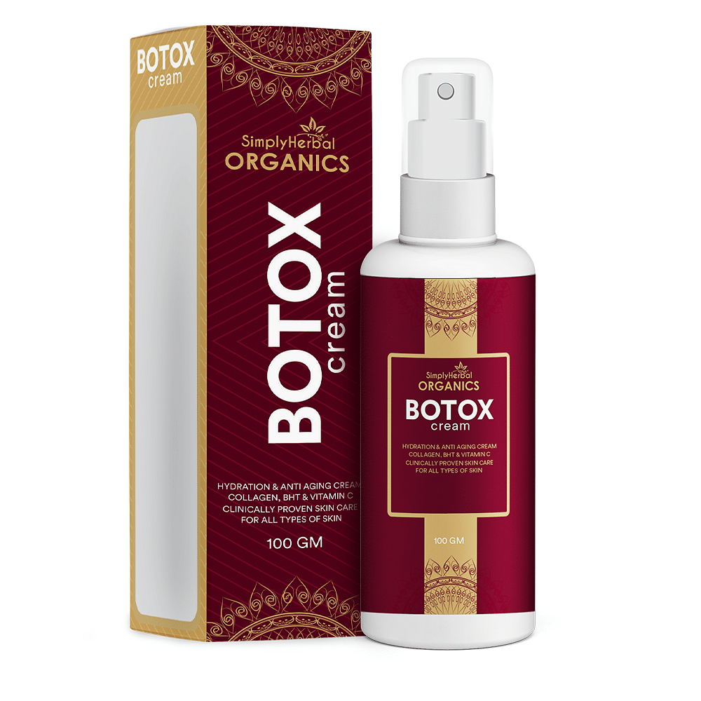 

Simply Herbal Organics Botox Cream for Face Repairing and Brightening for all Skin Types 100 GM