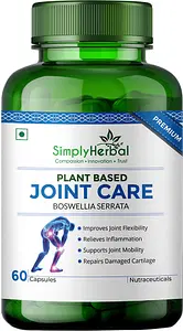 Simply Herbal Plant Based Joint Care Supplements With Boswellia For Joint Pain & Flexiblity
