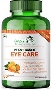 Simply Herbal Plant Based Eye Care Supplement Protect Against UV Damage & Improve Night Vision