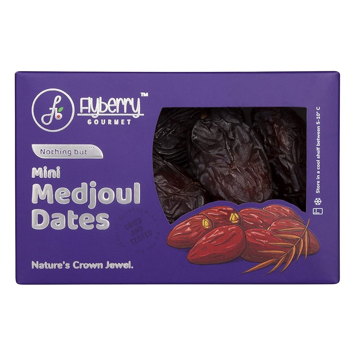 

Flyberry Gourmet Large Medjoul/Medjool Dates (Khajoor/Khajur), 800g | 100% Natural | Rich in Calcium, Iron and Potassium | Instant Energy