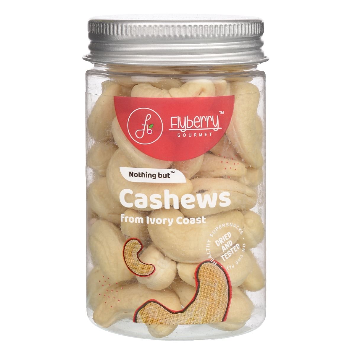 

Flyberry Gourmet Premium Whole Cashew W240-Grade, 100g |Gluten Free & Plant Protein| Imported from Ivory Coast