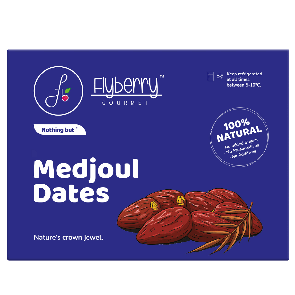 

Flyberry Gourmet Large Medjoul/Medjool Dates (Khajoor/Khajur), 2.5kg | 100% Natural | Rich in Calcium, Iron and Potassium | Instant Energy