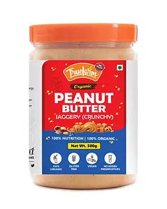 Truefarm Organic Peanut Butter - Crunchy with Jaggery (500g)