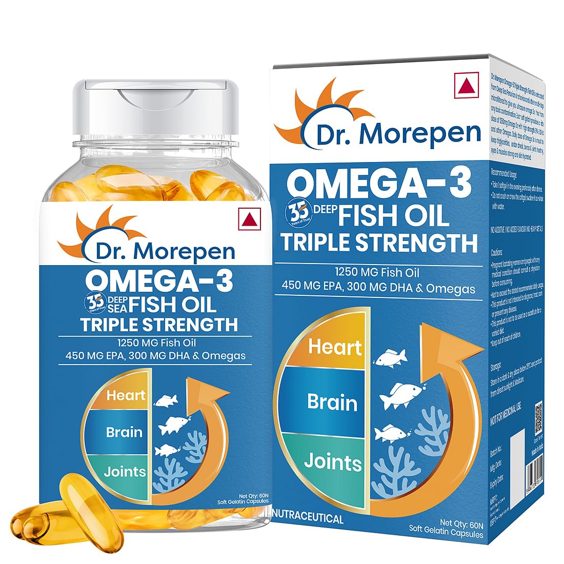 Triple Strength Fish Oil (120 ct) – For Brain, Eye, Heart Health