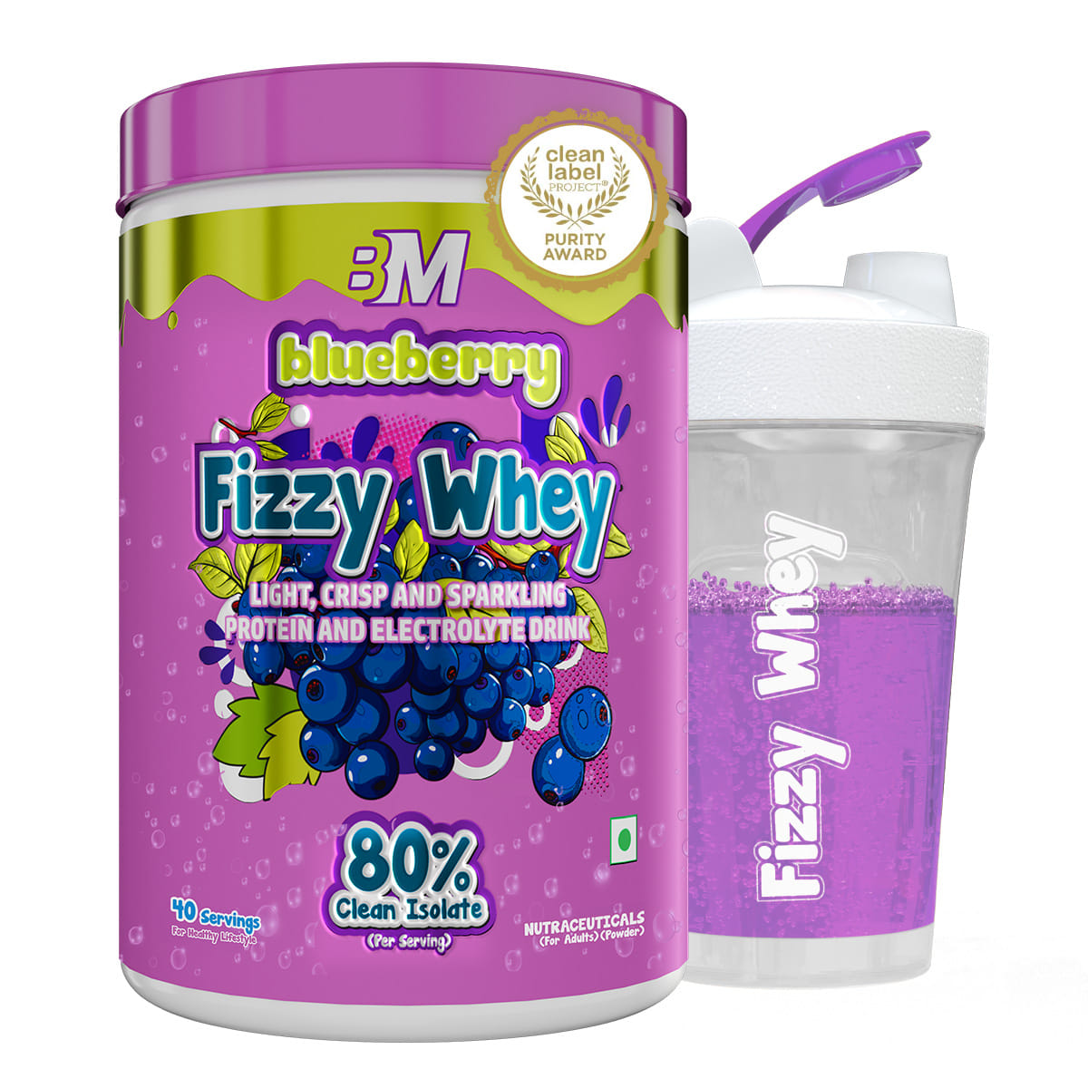 Fizzy Whey | Clear Whey Protein isolate + Electrolytes | 80% Protein, 0g Lactose, 0 Added Sugar, 1g fat | Clean Label Project Purity Award Certified | Juice-Like Protein-image-5