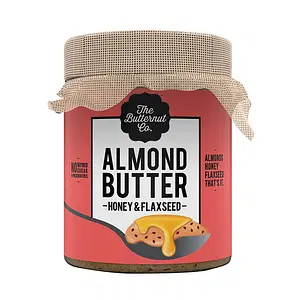 The Butternut Co. Almond Butter Honey & Flaxseed - 200g (No Refined Sugar, Dairy Free, 100% Natural)