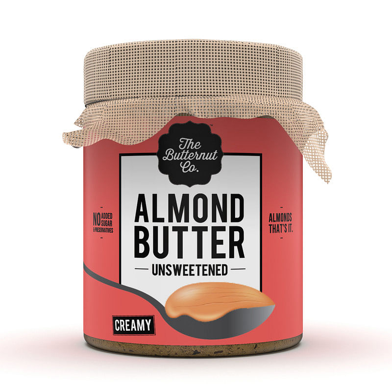 

The Butternut Co. Natural Almond Butter (Creamy) 200 Gm | Unsweetened | 24g Protein | No Added Sugar | 100% Almonds | No Salt | Pure Almond Butter ...