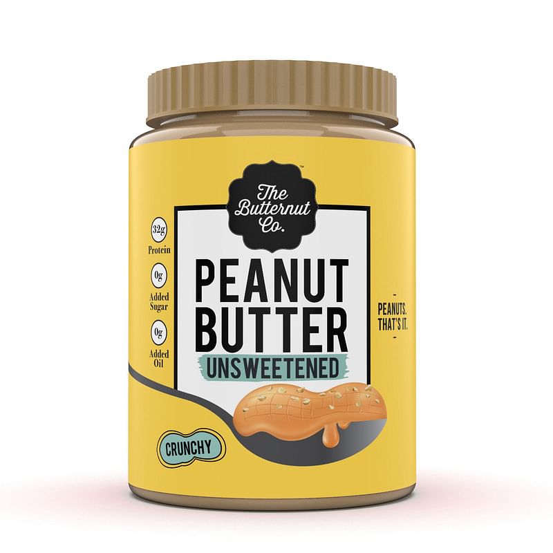 

The Butternut Co. Natural Peanut Butter Crunchy - 1kg | Unsweetened | 32g Protein | No Added Sugar | 100% Peanuts | No Salt | High Protein Peanut B...