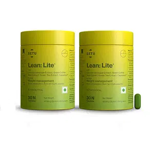 Setu Lean Lite 30 Tablets| for Healthy Metabolism with Capsicum extract Capsimax®, Garcinia Cambogia extract, Green Coffee Bean Extract and Green Tea extract