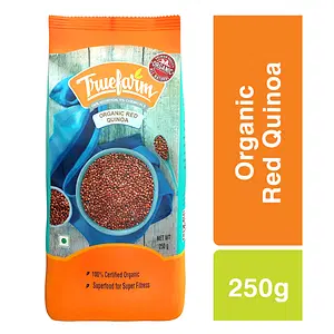 Truefarm Organic Red Quinoa | Rich in Fiber | Protein and Calcium Rich Superfood | Gluten Free | Quinoa Seed for Weight Loss, 250g