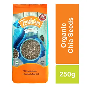 Truefarm Foods Organic Chia Seeds | Organic Gluten Free Black Chia Seed, High Antioxidants, Omega-3 | Protein Rich Super Seeds | Helps Weight Loss (250 g)