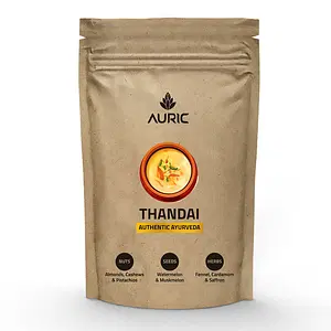 Auric Beverages Instant Ayurvedic Thandai 1x250 Grams | Rich in Antioxidants | Authentic Ingredients (Almonds, Cashews, Pistachios, Cardamom & Saffron)