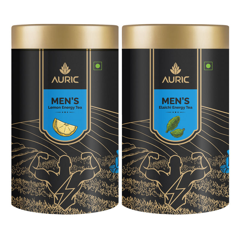 

Auric Tea for Men's Energy with Pure Shilajit Resin to Boost Stamina & Sports Performance Ayurvedic Herbs such as Ashwagandha, Gokshura, Safed Musl...
