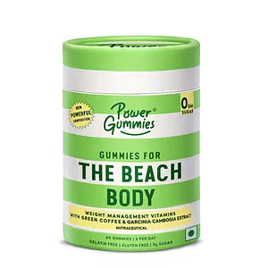 Power Gummies The Beach Body With Green Coffee, L-Carnitine & Vitamin C-Weight Management Gummy For Men & Women
