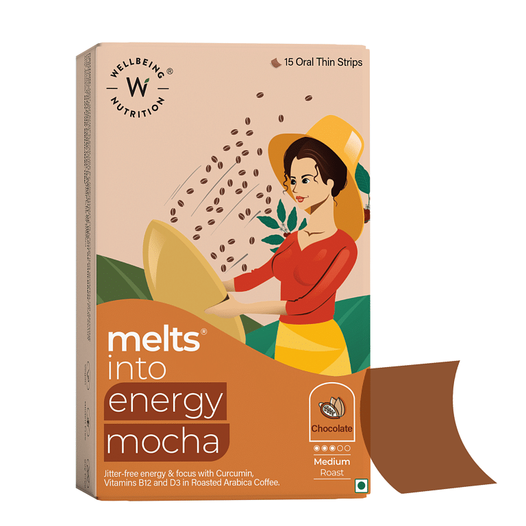 

Wellbeing Nutrition Melts Energy Mocha | Arabica Coffee, CurcuWIN®, Folate and Vitamin B12 for Sustained Energy, Enhanced Focus & Improved Cogniti...